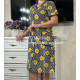 Жіночий халат ХБ на замку з поясом доронікум 50
