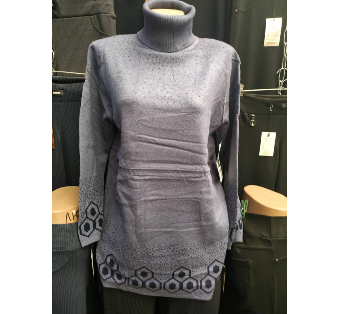 Кофта туніка трикотажна з закотом L132-6 Кофта туніка трикотажна з закотом L132-6