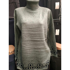 Кофта туніка трикотажна з закотом L132-8