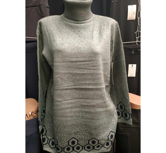 Кофта туніка трикотажна з закотом L132-8